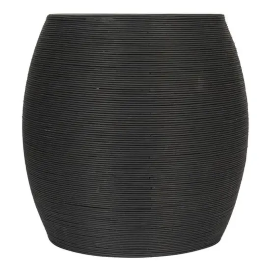 Hello Honey&reg; Small Rattan Round Accent Table Black {8}