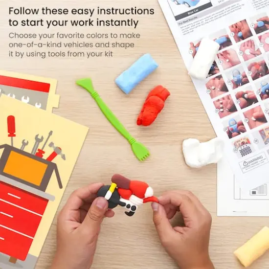 Arteza&reg; Kids Car Garage Medium Stage Clay Kit, 72 pcs {5}