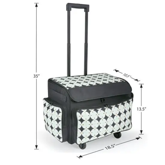 Dritz&reg; 4-Wheel Rolling Sewing Machine Tote {9}