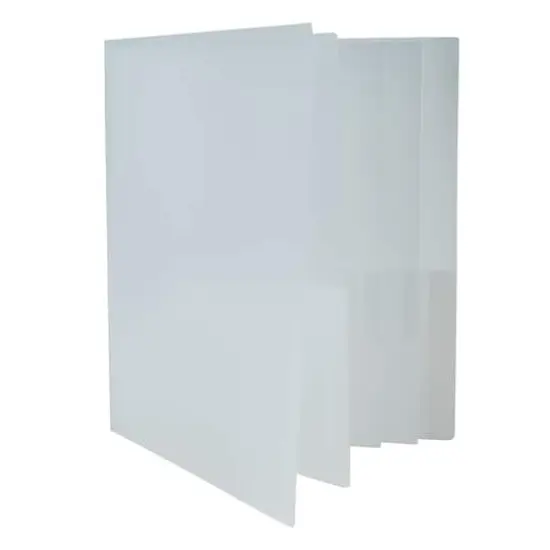 JAM Paper Clear Heavy Duty Plastic 10-Pocket Folder, 3ct. {1}