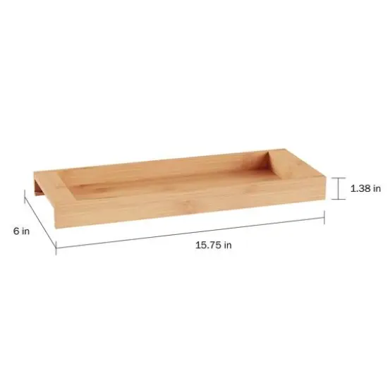 Hastings Home Bamboo Bathroom & Vanity Tray, 16" x 6" {5}