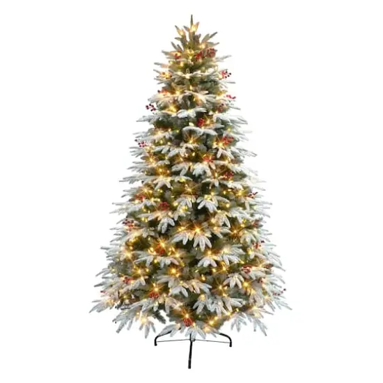 7.5ft. Pre-Lit Halifax Fir Artificial Christmas Tree, Color-Select LED Lights {5}