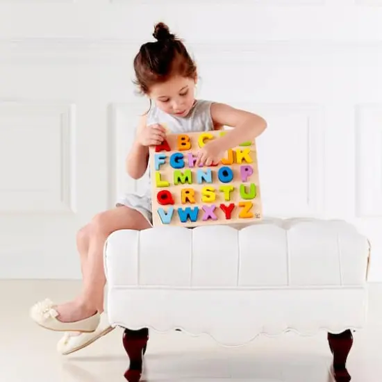 Hape Wooden Alphabet Puzzle {7}