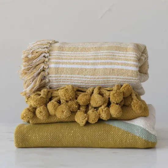 Hello Honey&reg; Cotton Knit Throw Blanket with Flowers, Multicolor {4}