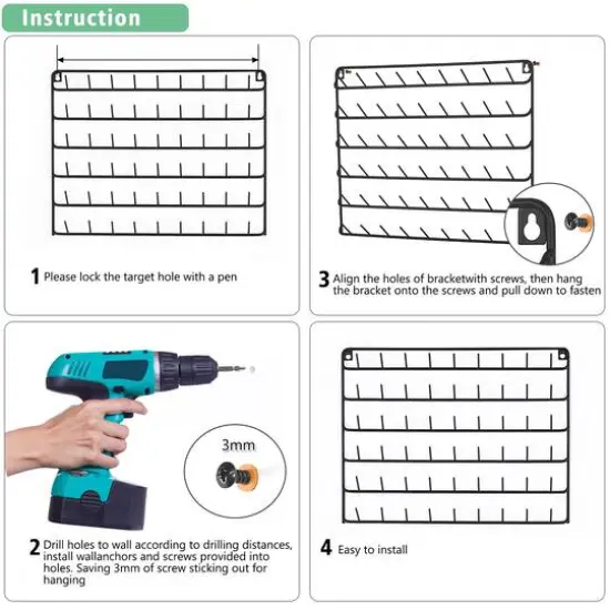 NEX&trade; Black 54-Spool Metal Thread Rack, 2ct. {5}