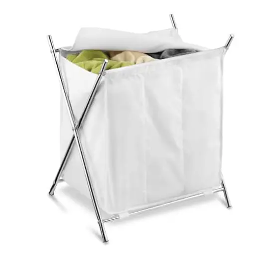 Honey Can Do Chrome Triple X-Frame Hamper {1}