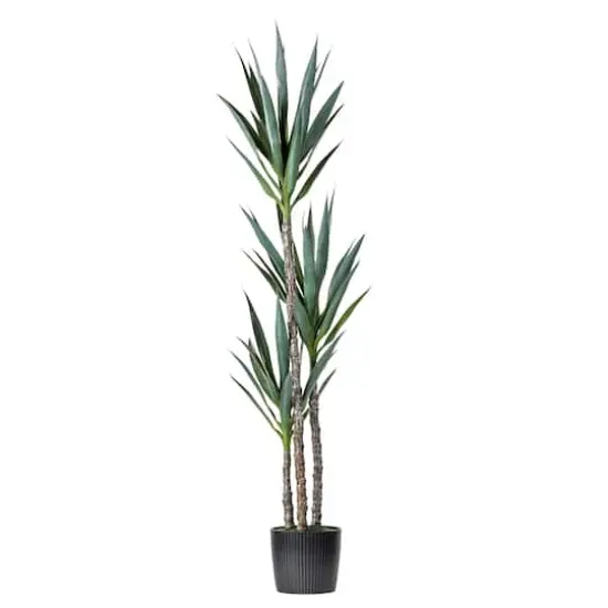 5ft. Potted Artificial Green Yucca Tree {1}