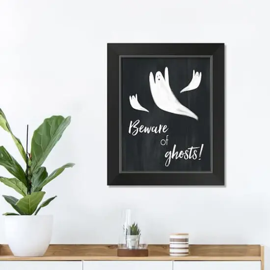 Ghosts Halloween Print in Black Frame {4}