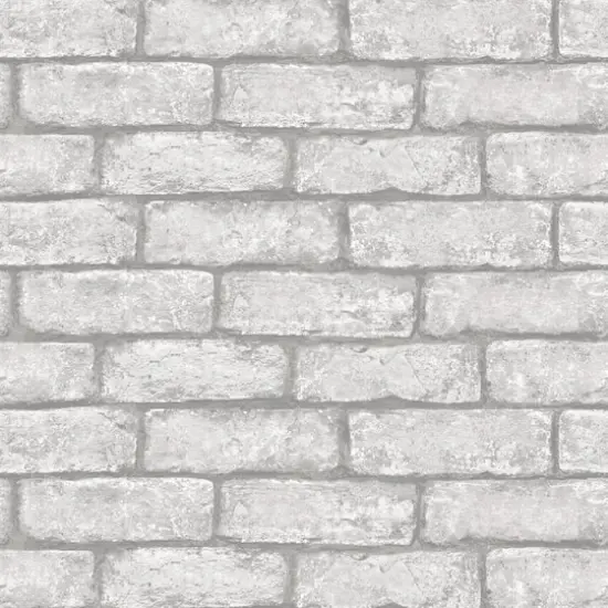 InHome Cambridge Brick Gray Peel & Stick Wallpaper {1}