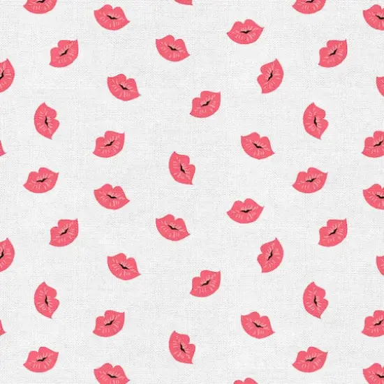 Fabric Editions Pink Lips Cotton Fabric {4}