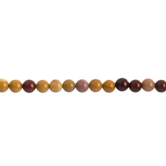 John Bead Earth's Jewels Natural Stone Round Beads, 6mm Mookaite Jasper {1}