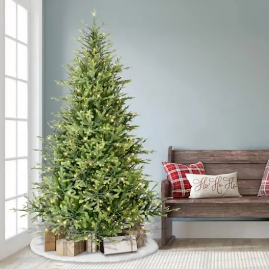 7.5ft. Pre-Lit Miracle Shape&trade; Alberta Spruce Artificial Christmas Tree, Dual-Color LED Lights {4}