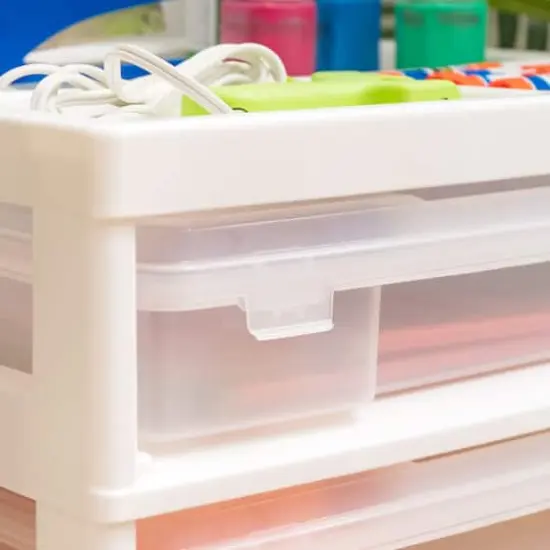 IRIS White 5-Case Scrapbook Cart {7}