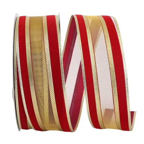 Reliant 2.5" x 50yd. Spirit 2 Wired Ribbon Red {2}