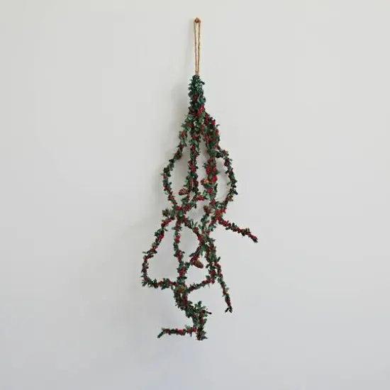 Hello Honey&reg; 29.5" Faux Holly Leaf Spray with Red Berries & Pinecones {3}