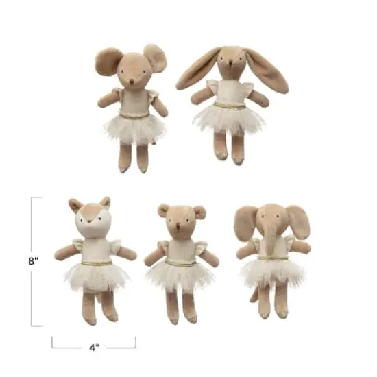 Hello Honey&reg; White & Brown Polyester Stuffed Animal Set {3}