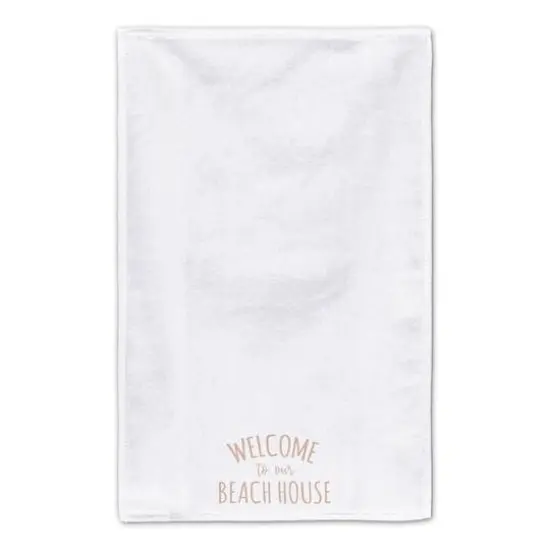 Welcome To The Beach House Tea Towel Set Yellow/White {5}