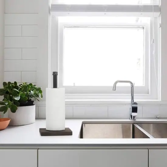 12" Industrial Free Standing Countertop Paper Towel Holder {6}