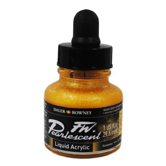 Daler-Rowney&reg; 1oz. FW Pearlescent Liquid Acrylic Ink 126 Autumn Gold {1}