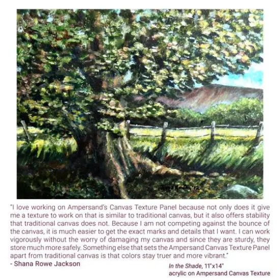 Ampersand&trade; The Artist Panel&trade; Primed Canvas Texture 1.5" Cradled Wood Panel {6}