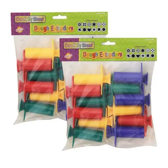 Creativity Street 12 Assorted Patterns Dough Extruders Set {1}