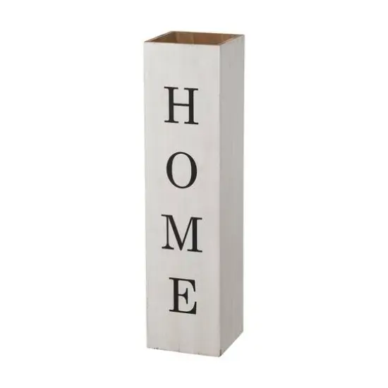 Glitzhome&reg; 30" Double Sided Whitewashed Wooden Porch Vase {6}