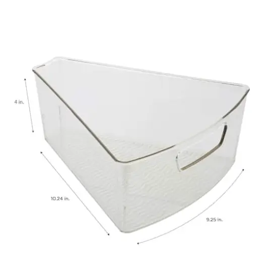 Kitchen Details Clear Triangular Lazy Susan Organizer Bins, 2ct. {6}