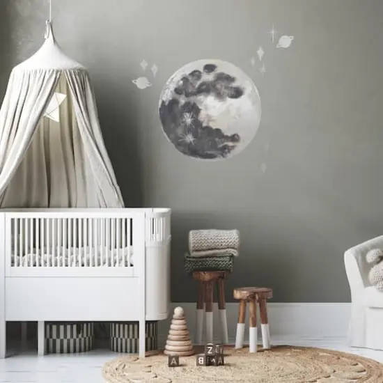 RoomMates Mr. Kate Moon Peel & Stick Wall Decals with Metallic Silver Ink {3}