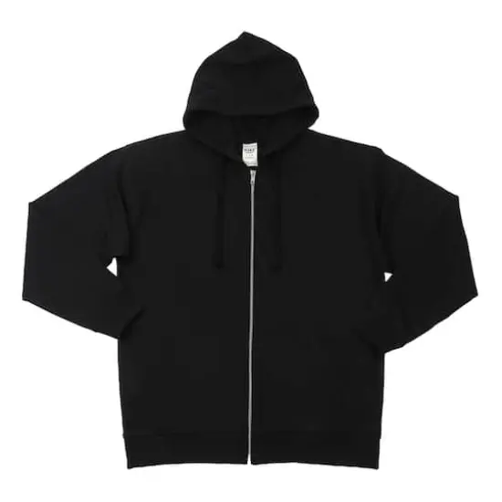 Unisex Adult Full Zip Hooded Sweatshirt by Make Market® Black {1}
