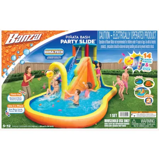 Banzai&reg; 14ft. Inflatable Pi&ntilde;ata Bash Party Slide&trade; Water Park {3}