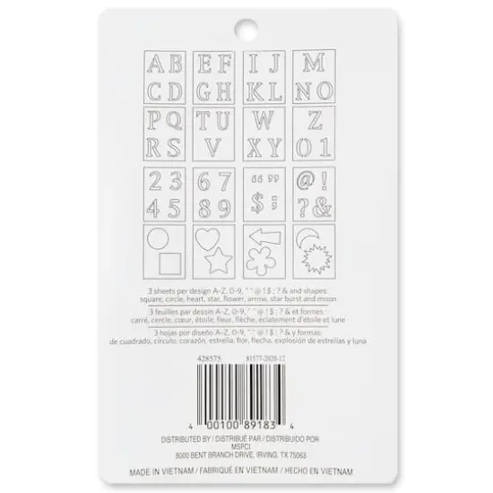1.5" Old School Alphabet Stencils by Craft Smart&reg; {4}