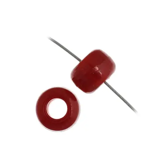 John Bead 9mm Opaque Plastic Pony Beads, 1,000ct. Burgundy {4}