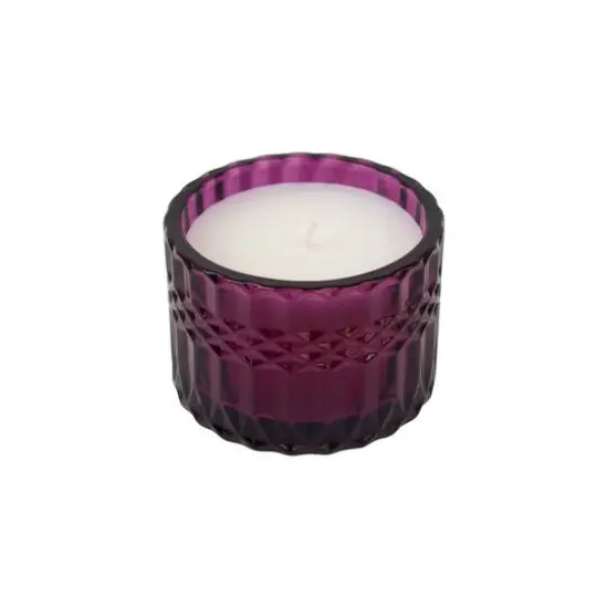 6oz. Ember Berry Scented Dark Purple Glass Candle {4}