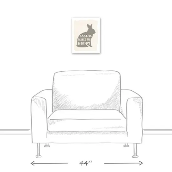 Easter Makes Me Hoppy 1 11" x 14" Canvas Wall Art {6}