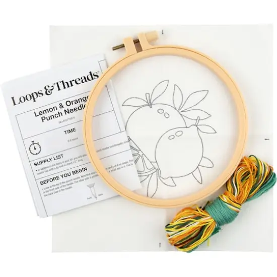 6" Lemon & Orange Punch Needle Kit by Loops & Threads&reg; {4}