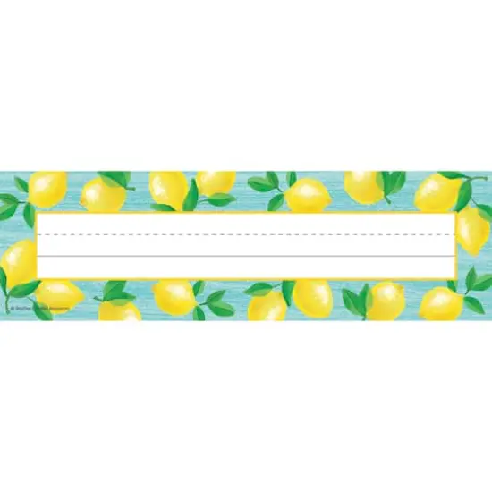 Teacher Created Resources Lemon Zest Flat Name Plates, 6 Packs of 36 {3}