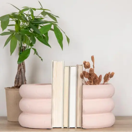 Hello Honey&reg; Terracotta Half Circle Vase Bookends, 2ct. Blush {3}