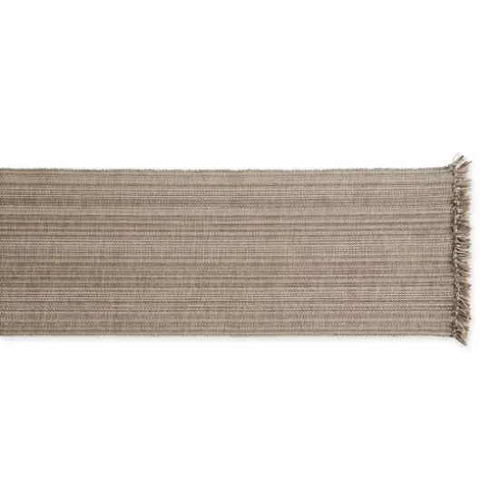 DII&reg; 72" Variegated Fringe Table Runner Mushroom {4}