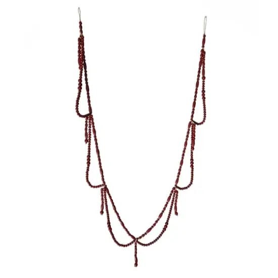 6ft. Red Wood Beaded Garland by Ashland&reg; {1}