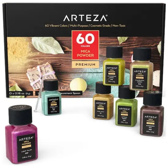 Arteza&reg; 60 Color Mica Powder Set {1}