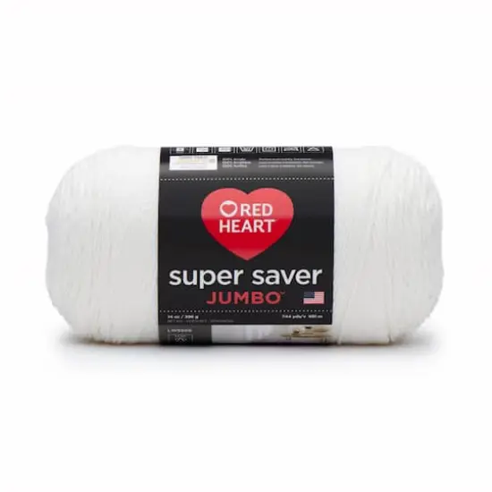 Red Heart&reg; Super Saver&reg; Solid Jumbo Yarn, 14oz. White {1}
