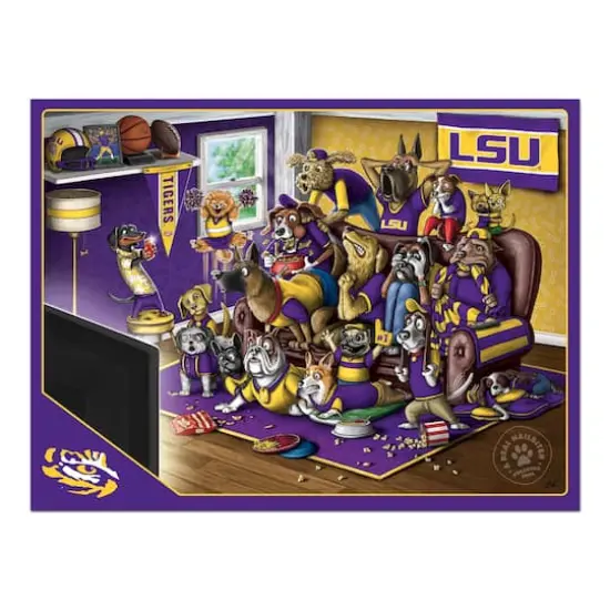 College Football Purebred Fans A Real Nailbiter 500 Piece Puzzle LSU Tigers {5}