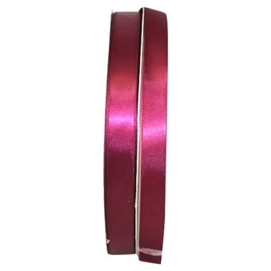JAM Paper 5/8" x 100yd. Double Face Satin Ribbon Wine {1}