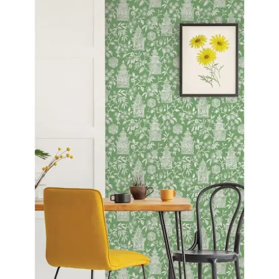 NuWallpaper Green Danson Peel & Stick Wallpaper {4}