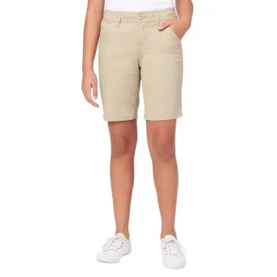 Galaxy by Harvic Juniors School Uniform Super Stretch Bermuda Shorts Khaki {1}