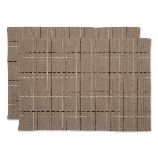 DII&reg; Stone Variegated Plaid Recycled Yarn Rug Set, 2ft. x 3ft. {1}