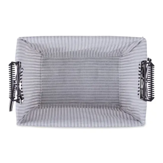 DII&reg; Black & White Ticking Stripe Lined Basket Set {3}
