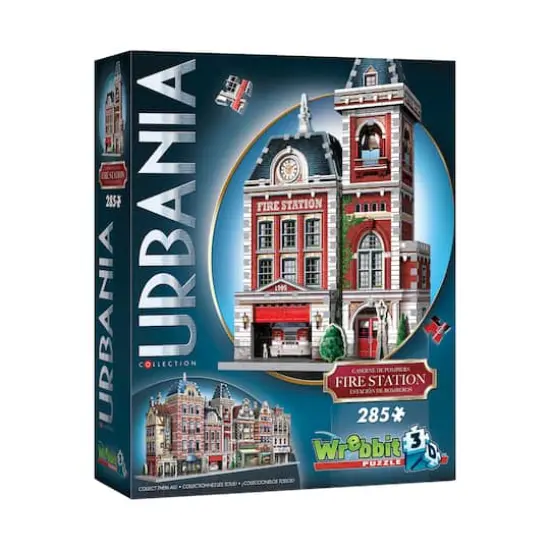 Wrebbit 3D Puzzle&trade; Urbania Collection Fire Station 285 Piece Puzzle {1}