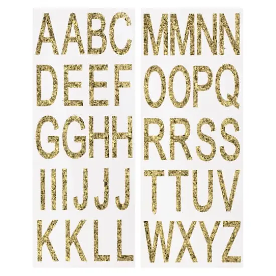 Gold Chunky Glitter Alphabet Stickers by Recollections&trade; {4}