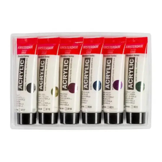 Amsterdam Standard Series 6 Color Pearl Acrylic Paint Set {5}